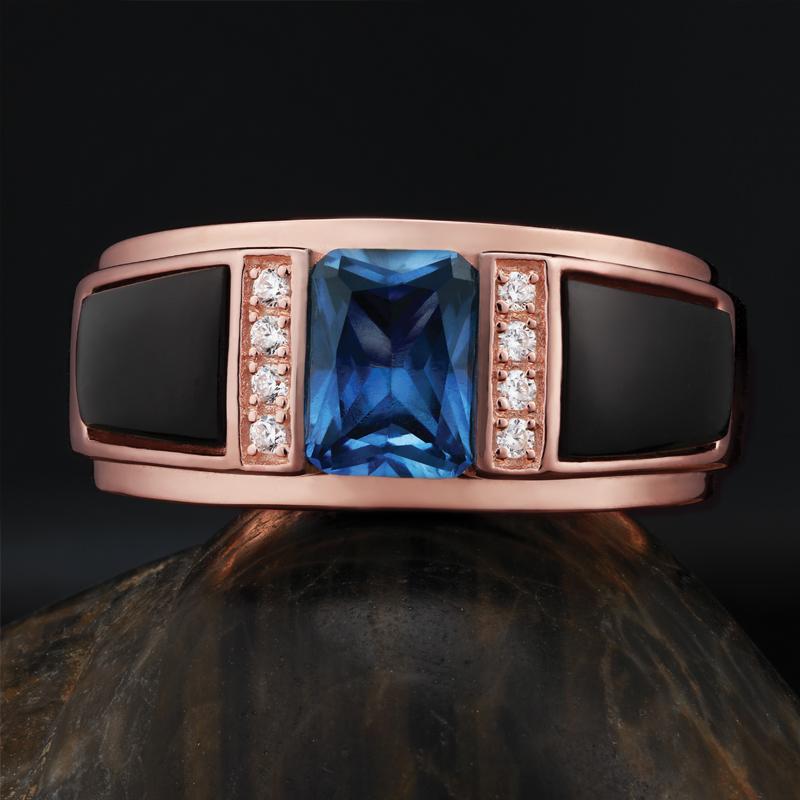 Men's Black & Bleu Ring